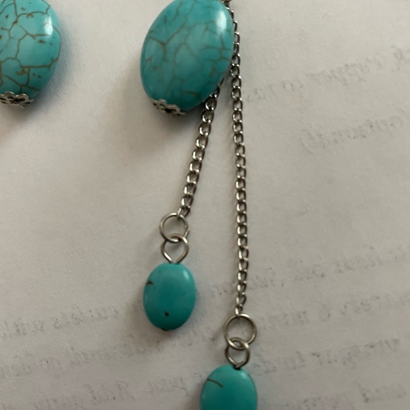 Turquoise Drop Earrings - Picture 2 of 3